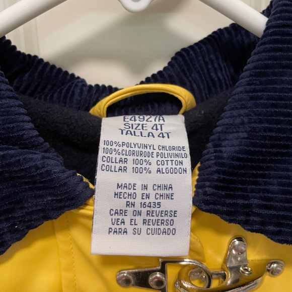 Boyz Wear By Nannette Yellow Faux Leather Ladder 18 Fire Departmment Jacket - Picture 2 of 3